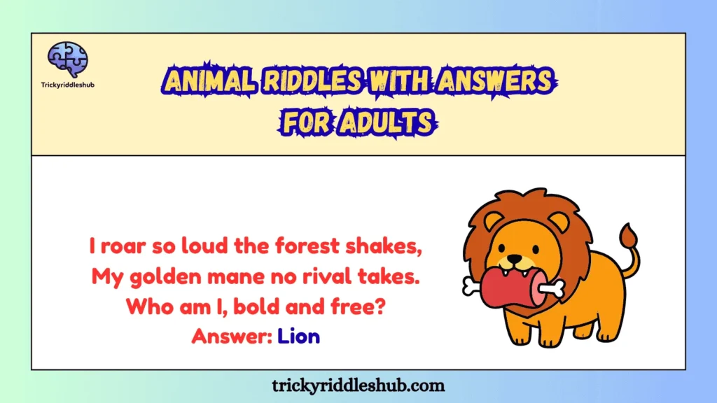 Animal Riddles with Answers for Adults