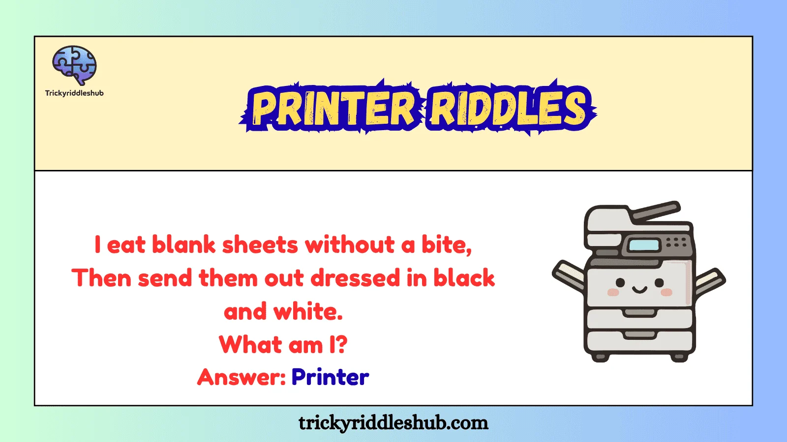 Workplace Riddles Printer 397+ Printer Riddles Ultimate Fun Quiz for Puzzle Lovers! 2026