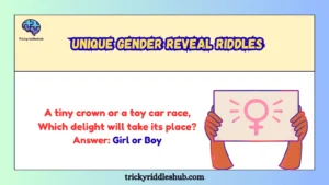 Unique Gender Reveal Riddles