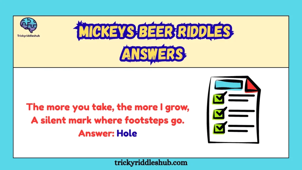 Mickeys Beer Riddles Answers