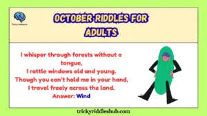 October Riddles for Adults