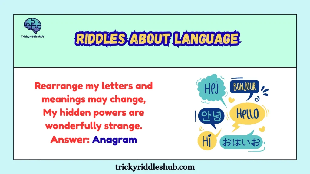 riddles about language