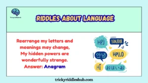 riddles about language