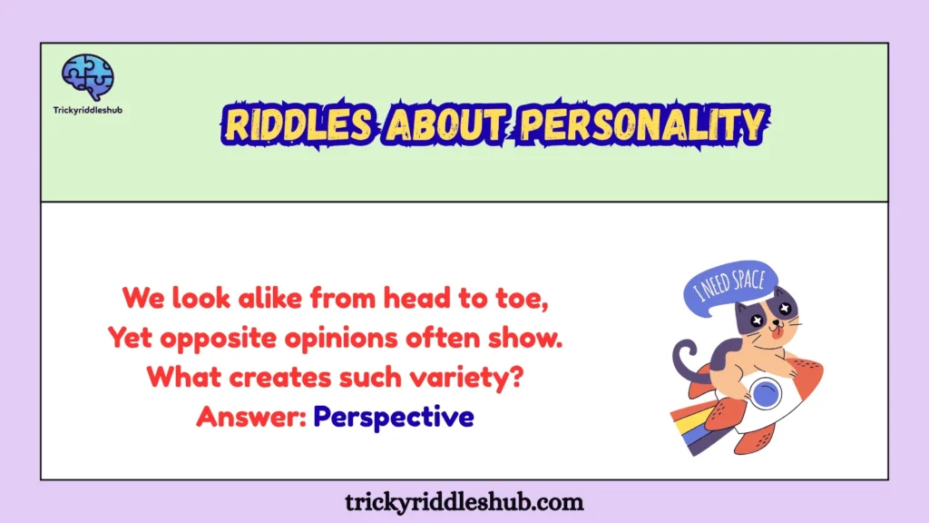 riddles about personality